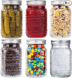 WELLIFE Mason Jars 32 oz, 6 Pack Quart Mason Jars Wide Mouth for Pickling,Canning, Decoration, Fermenting and Food Storage,Microwave & Dishwasher Safe