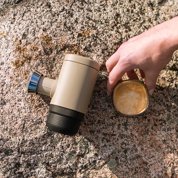 WACACO Minipresso NS2, Portable Espresso Maker Compatible with NS Original Capsules and Compatibles, Manually Operated, 18 Bar Small Handheld Coffee Machine for Travel, Camping