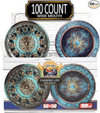 Supa Ant Wide Mouth Canning Lids (100pcs) Decorative Metal Canning Lids Wide Mouth (Royal Worcester) Buckle Proof and Rust Proof - Perfect Fit Can Lid for Mason Jars Canning Supplies