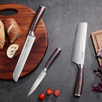 PAUDIN Chef Knife Set, 7 Pieces Kitchen Knife Set, High Carbon Stainless Steel, Ultra Sharp Knife Set, Professional Knives Set for Kitchen with Pakkawood Handle