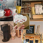 ANTETOK Wooden Coffee Stirrers - Coffee Stir Sticks 7.5 Inch,100pcs Disposable Birch Wood Coffee/Beverage Stirrers,Swizzle Drink Sticks,Coffee Bar Accessories