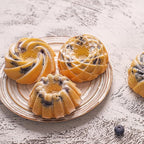 Baker's Secret Nonstick Fluted Cake Pan, Heavy Duty Die Cast Aluminum Fluted Cake Baking Pans, 2 Layers Non-stick Coating For Easy Release - The Cast Aluminum Collection (4mini Loves)