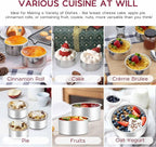 Onader 4 Inch Mini Cake Pan Set of 4, Stainless Steel Round Baking Smash Cake Pan Tin for Birthday Wedding, Small Size & 2 Inch Deep