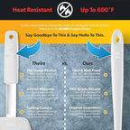 DI ORO Silicone Ladle – Soup Ladle for Cooking & Serving Heat-Resistant - Large Kitchen Soup Ladle Nonstick Cookware Safe - Soup Serving Spoon with Wide Bowl - Silicone Utensil Dishwasher Safe (Stone)