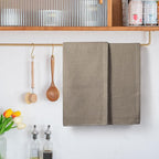 Large Kitchen Hand Towels,6 Pack Cotton Waffle Weave Dish Towel for Drying, Cleaning Cloth for Kitchen Dishes - Extra Absorbent and Soft - 16 x 28 inch (Brown-6 Pack)