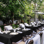 sancua Black Tablecloths for 8 Foot Rectangle Tables, 6 Pack - 60x120 Inch - Washable Fabric Cloth Table Cloth for Wedding Party, Birthday, Banquet Reception, Reusable Polyester Table Covers