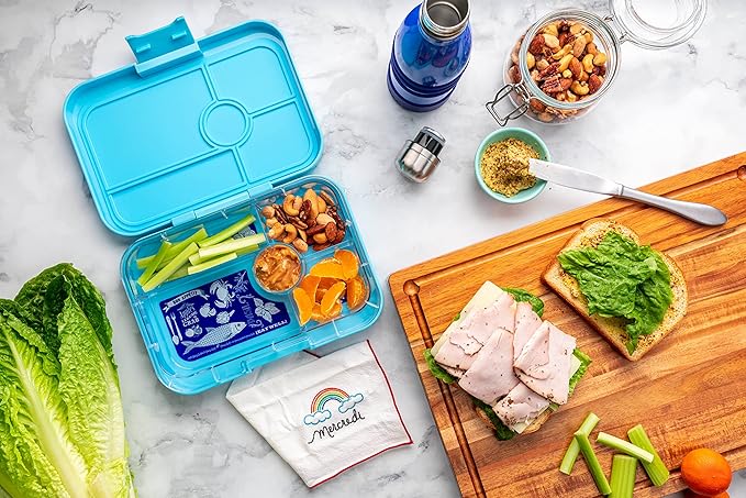 Yumbox Tapas Leakproof Bento Lunch Box: 4.2 Cups Larger 4-Compartment Design in Capri Pink with Zodiac Tray - Ideal for Adults and Bigger Kids; fits all bags