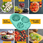 CraftyCrocodile Egg Slicer for Hard Boiled Eggs - 3 Slice Modes Egg Cutter, Heavy Duty, Stainless Steel Dicer - Kitchen Chopper Tool for Strawberry, Mushroom, Grape, Cherry Tomato - Mint Green