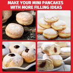 Mini Pancakes Maker Machine with 14 Larger & Deeper Grooves, Electric Mini Pancake Pan, Aebleskiver Pan, Ebelskiver Pan, Browning Controllable, White