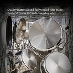 Hestan ProBond Luxe 11-Inch Skillet, Professional Clad Stainless Steel ProCore Tri-Ply Clad Construction, Polished Exterior, Induction & Oven Safe