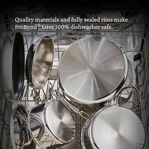 Hestan ProBond Luxe 11-Inch Skillet, Professional Clad Stainless Steel ProCore Tri-Ply Clad Construction, Polished Exterior, Induction & Oven Safe