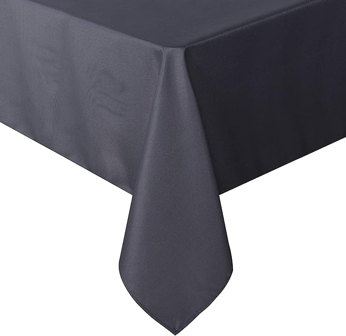 sancua Rectangle Tablecloth - 70 x 120 Inch - Stain and Wrinkle Resistant Washable Polyester Table Cloth, Decorative Fabric Table Cover for Dining Tables, Buffet Parties and Camping, Grey