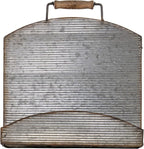 Red Co. 11” x 11” Corrugated Metal Cookbook Display Stand & Recipe Holder with Handle