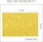 Romanstile Vinyl Placemats Set of 8-12 X 18 Inch - Heat Resistant Place Mats 100% Waterproof Oilproof Wipeable Reversible Faux Leather Table Mats for Kitchen/Dining/Party/Outdoor, Yellow