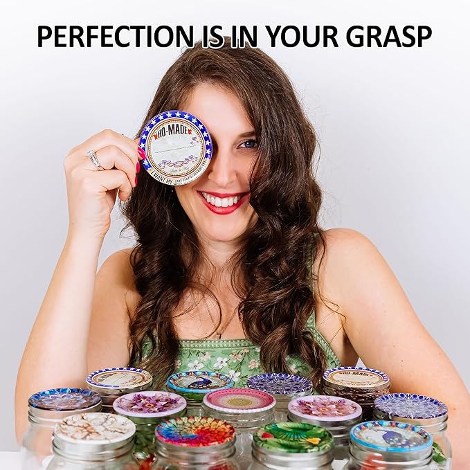 Supa Ant Thickest Canning Lids Wide Mouth (50 Pcs.) Food Grade Tin Can Lids for Canned Food - Buckle Proof & Rust Proof Lid for Canning Kit for Wide Mouth Mason Jars (Ho-made) Canning Supplies