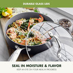 GreenPan 22 Piece Valencia Pro Ceramic Nonstick Cookware Set, PFAS-Free, Induction Ready, Hard Anodized Pots & Pans with Lids, Compatible on All Cooktops, Dishwasher & Oven Safe, Gray