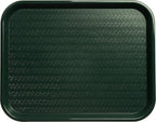 Carlisle FoodService Products Cafe Fast Food Cafeteria Tray with Patterned Surface for Cafeterias, Fast Food, And Dining Room, Plastic, 17.87 X 14 X 0.98 Inches, Forest Green, (Pack of 12)