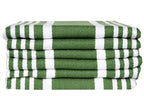 Urban Villa Kitchen Towels (20x30 Inches 6 Pack) Extra Large Premium Dish Towels for Kitchen Green & White Dish Cloths Highly Absorbent 100% Cotton Kitchen Hand Towels with Hanging Loop Tea Towels