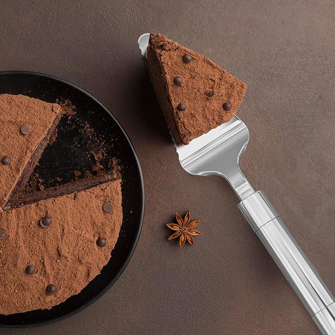Pie Server Spatula and Cake Cutter Slicer, Stainless Steel Set - Kitchen Essentials for Cutting & Serving Desserts, Brownies, Lasagna