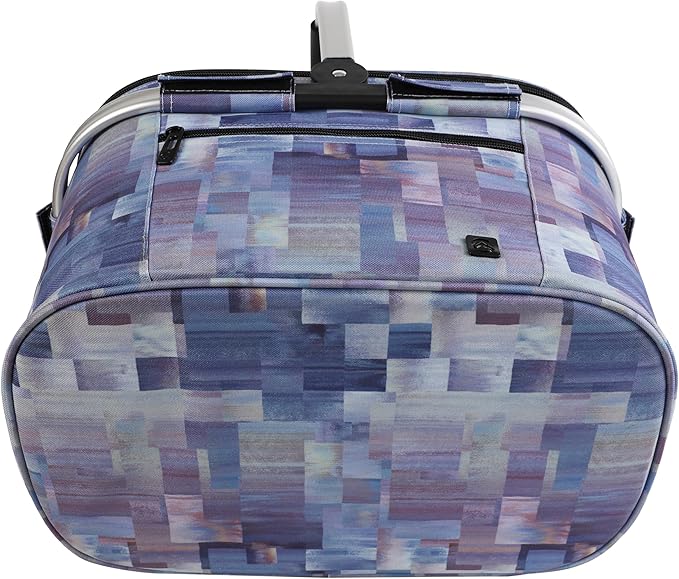 ALLCAMP Insulated Cooler Bag Portable Collapsible Picnic Basket Cooler with Sewn in Frame (Medium Purple Pattern)