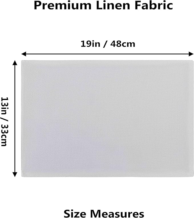 Home Brilliant White Placemats Set of 4 Cloth Placemat Decorations Heat Resistant Washable Place Mats Set of 4 for Wedding Birthday Party, White