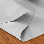 D'Moksha Homes Linen Silver Grey Table Runner 120 Inches Long - 100% Pure Linen Dining Table Runner 14 x 120 Inch for Summer, Fall and Halloween - Machine Washable