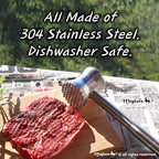 Meykers Meat Tenderizer Mallet | 304 Stainless Steel | Dishwasher Safe | Meat Pounder Hammer Flattner Beater | Kitchen Tool for Steak Chicken Poultry Food | ablandador de carne martillo para carne