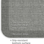 NewLife by GelPro Ergo-Foam Cushioned Anti-Fatigue Standing Kitchen Floor Mat, Padded Stain-Resistant, Waterproof, Non-Slip Comfort Padded Desk/Office Mat - 20" x 72", Patina Grey