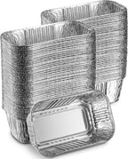 MontoPack Aluminum Mini Disposable Loaf Pans | Deep Half Size 6 x 3.5” Extra Thick Foil Bread Containers for Baking, Food Storage & Takeout | Eco-Friendly & Recyclable | Bulk 100-Pack of 1 Pound Trays