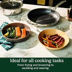 Cuisinart FusionPlus Nonstick Stainless Steel Cookware, 12-Inch Everyday Pan with Cover, PFAS-Free PURELYSEAR Ceramic Technology, Scratch Proof, Wide Grip Handles, Dishwasher Safe, FPS25-30D