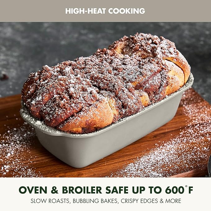 GreenPan Premiere Ovenware Healthy Ceramic Nonstick 1 lb. Loaf Baking Pan, PFAS-Free, Warp-Free Bakeware, Durable Quick Heating, Oven & Broiler Safe to 600F, Dishwasher Safe, Taupe
