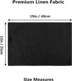 Home Brilliant Black Placemats Set of 6 Heat Resistant Dining Table Fall Halloween Place Mats Kitchen Cloth Table Mats, Black