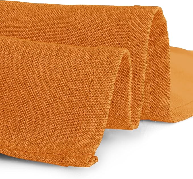 Gee Di Moda Rectangle Tablecloth - 90 x 156 Inch Orange Table Cloth for 8 Foot Table with Floor-Length Drop - Heavy Duty Washable Fabric - 8 Ft Buffet Table, Holiday Party, Wedding & Baby Shower