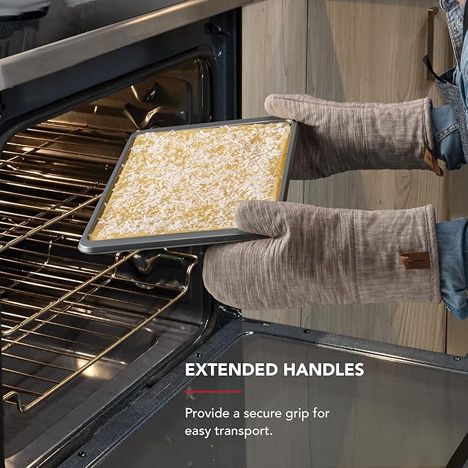 KitchenAid Premium Aluminized Steel Baking Sheet, Nonstick, 10x15 Inch, Contour Silver