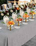 5QT 6 Packs Chafing Dish Buffet Set, NSF Round Stainless Steel Chafers and Warmers Food Servers Sets with Lid & Lid Holder, Spoon & Tweezer for Catering Events Parties Weddings Dinners, Gold