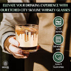 Greenline Goods Skyline Etched Seattle Whiskey Glasses Gift (Set of 2) | Old Fashioned Tumbler – For Seattle Lovers