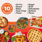 Instant Pot 6-Slice InstantHeat 10-in-1 Air Fryer Toaster Oven, Air Fry, Roast, Bake, Sear Crisp, Toast, Bagel, Broil, Dehydrate, Reheat, and Make Pizza