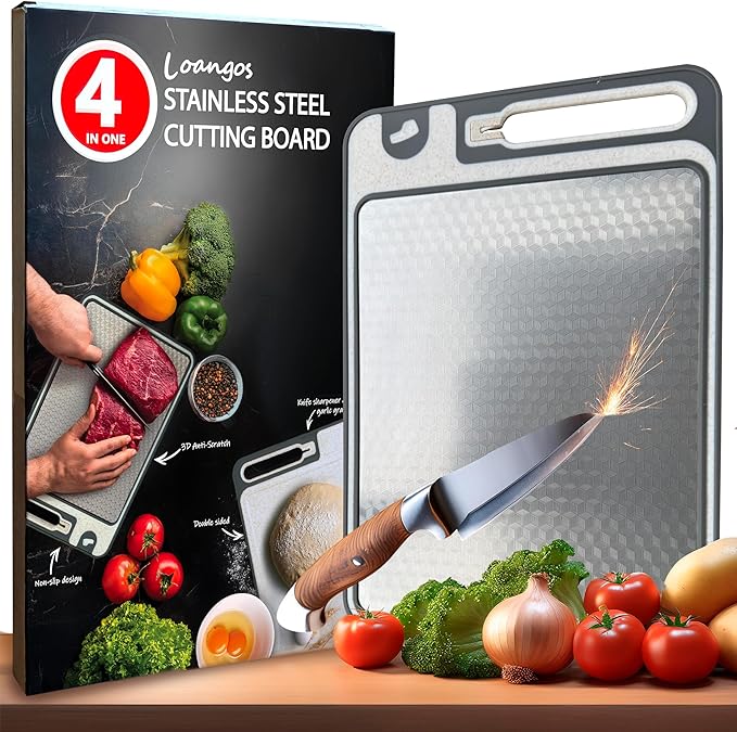 Stainless Cutting Board - Stainless Cutting Boards for Kitchen - Metal Cutting Boards - Stainless Steel Cutting Board - Tabla de Cortar de Acero Inoxidable - Steel Chopping Board