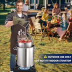 ARC 40QT Seafood Boiling Kit, 200,000BTU Propane Burner with Stainless Steel Crawfish Boil Pot w/Basket and Steamer Rack, For Outdoors Cooking and Steaming, Large Turkey Fryer Pot, Lobster Shrimp Pot