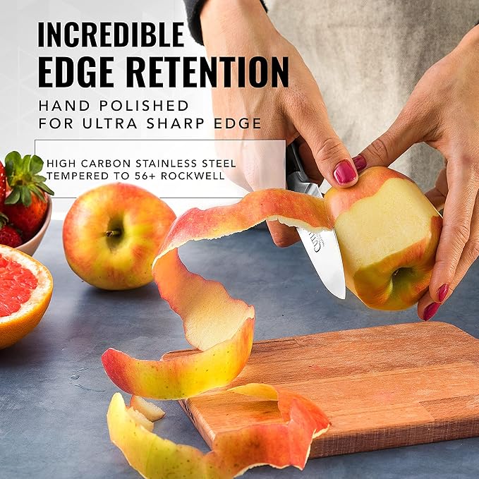 Cutluxe Kitchen Knives, 5 Pcs Chef's Knife Set – Razor Sharp German Steel, Full Tang, Ergonomic Handles – Artisan Series