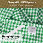 Native Fab Set of 12 Gingham Mini Check Kitchen Towels 16"x26" - Cotton Dish Towels - Soft Absorbent Hand Towels with Hanging Loop, Washcloths for Quick Drying, Cleaning - Green White