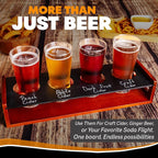 Beer Flight Glasses Set of 4 – Small 7 OZ – Beer Tasting Glasses for Craft Flights & Drink Sampler Trays – Durable Mini Pub Cups for Tastings
