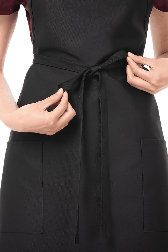 Chef Works Unisex Two Patch Pocket Bib Apron