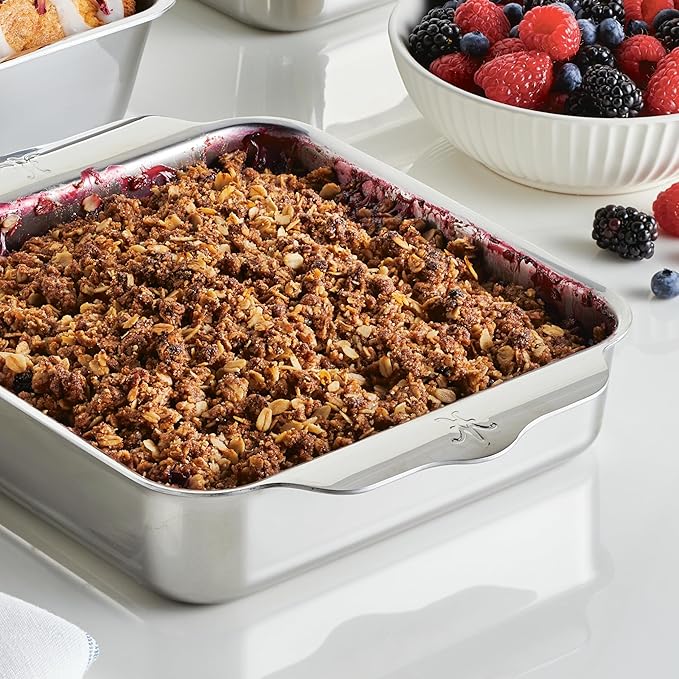 Hestan Provisions OvenBond – 8" x 8" Stainless Steel Square Baker Pan (Pack of 2)
