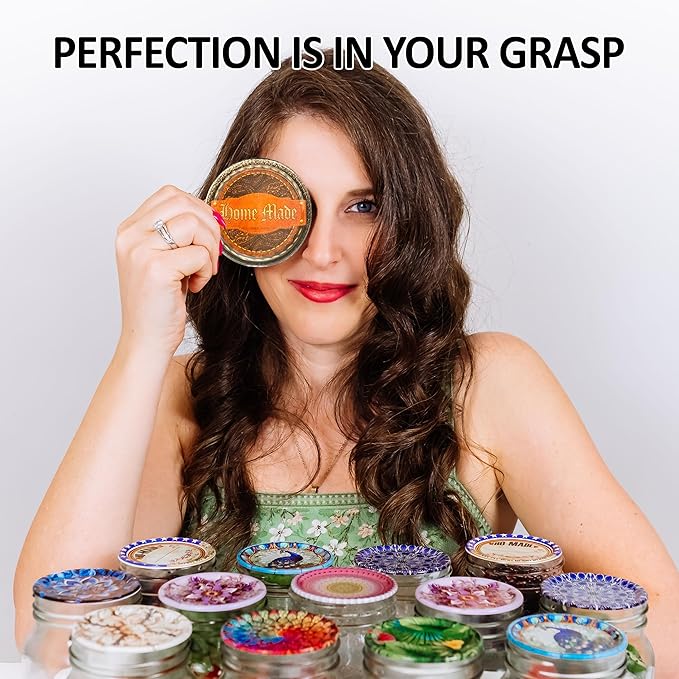 Supa Ant Thickest Canning Lids Wide Mouth (50 Pcs.) Food Grade Tin - Can Lids for Canned Food - Buckle Proof & Rust Proof Lid for Canning Kit for Wide Mouth Mason Jars (Leatherback) Canning Supplies