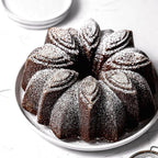 Baker's Secret Nonstick for Fluted Cake Pan, Perfect for Fluted Cakes, Die Cast Aluminum Cake Pans, 2 Layers Non-stick Coating For Easy Release, compatible with Fluted Cake Pans - (Bloom)