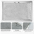 Microwave Filter Replacement 7.7" x 5.12" For GASLAND OTR1603S OTR1603B, For Thermomate OTR773W OTR773S OTR773B, Microwave Grease Filter (2-Pack), OTR1603LW