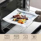 MALACASA Dinnerware Sets for 6, 30 Piece Porcelain Plates and Bowls Sets, Square Dish Set with Dinner Plate and Bowl, Cup and Saucer, Blue Dishes Dinnerware Set, Modern Dishware Sets, Series Flora