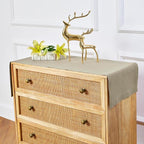 Solino Home Linen Table Runner 36 Inches - 100% Pure Linen Vintage Khaki Table Runner 14 x 36 Inch Ideal for Dresser and Coffee Tables - Summer, Fall, Autumn - Fete