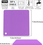 6 Pack Silicone Trivet Mat, Silicone Trivets for Hot Pots and Pans, Multipurpose Non-Slip & Heat Resistant Silicone Hot Pad for Kitchen Counter